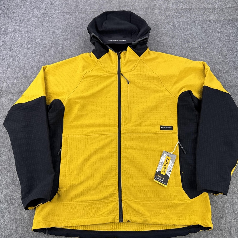 Artilect VaporLayer Jacket Mens XL Yellow Black M-Intersect Doubleweave Hooded